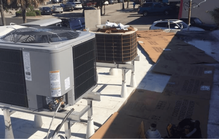 2 HVACs on a roof